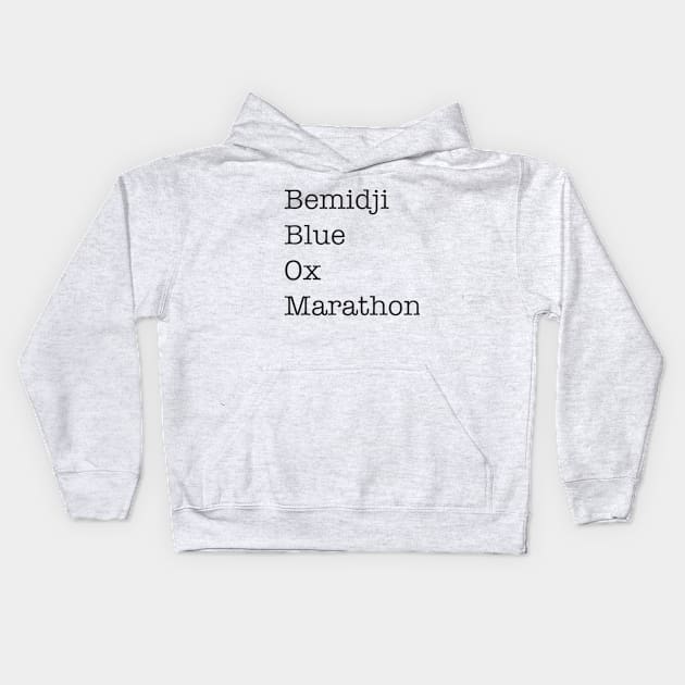 Bemidji Blue Ox Marathon Kids Hoodie by Blue Ox Marathon